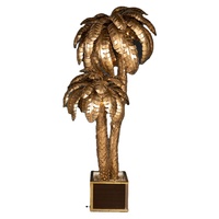 Lámpara de Mesa Moderna de Latón con Forma de Palmera, Decoración Duradera para Sala de Estar en Hogares de Lujo