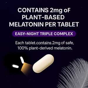 แคปซูลเมลาโทนินและแมกนีเซียมสูตร2มก. สำหรับผู้ใหญ่พักผ่อนและผ่อนคลาย - Product Image 6