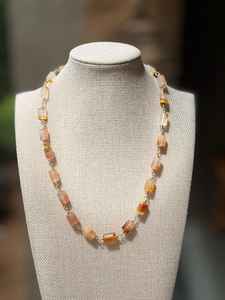 Collar de cuentas de cornalina natural con envoltura de alambre chapado en oro hecho a mano, joyería de piedras preciosas para mujer, Mangalmay Corporation - Product Image 5