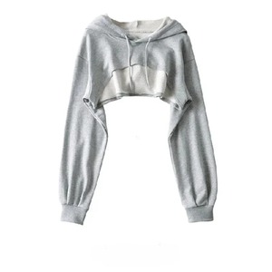 Sweat-shirt décontracté en polyester tricoté asymétrique à épaules tombantes et manches longues avec oreilles de chat noires pour femme, couleur unie, idéal pour l'automne - Product Image 5