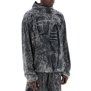 Sudadera con Capucha Desgastada de Algodón French Terry, Estilo Vintage, Lavado Ácido, para Hombre, Precio al por Mayor, MOQ Bajo - Product Image 2