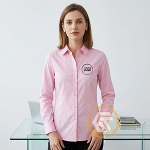 Alfa PERSONALIZADO |   Camisa Casual Negra para Mujer Kapa, con Botones, Logotipo Bordado en la Parte Delantera, Manga Raglán, Cuello Camisero, 100% Algodón - Product Image 2