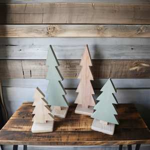 <b>Wood</b> Display Christmas Tree Set <b>Wood</b> Table Decoration Gift for Woodland <b>Nursery</b> Minimalist Children's Room Festival <b>Decor</b> - Product Image 6