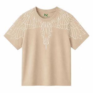 Custom <b>Angel</b> Wings Outline Print T-Shirt Men Minimalist Streetwear Graphic Tee Oversized <b>Top</b> - Product Image 1
