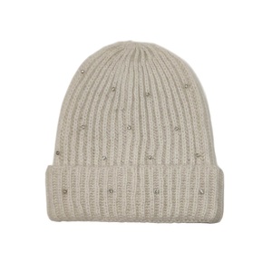 2025 automne hiver Beanie Logo personnalisé coton tricoté chapeau avec strass multicolore en gros nouveau Design - Product Image 1