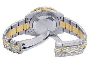 BOJ R.O.L.E.X.027 Montre Homme de Luxe à Quartz Analogique en Acier, Chiffres Romains, Moissanite Intégrale, 41MM, Résistance à l'Eau 3BAR, Style Hip Hop - Product Image 6