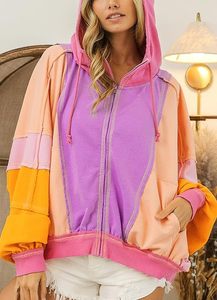 Sweat à capuche oversize uni en coton premium pour femme, pull décontracté d'hiver, vêtement à marque privée - Product Image 2