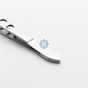 Pinzas Kelman McPherson de 8 mm con mandíbula angulada, instrumento quirúrgico de acero inoxidable, herramienta oftálmica manual, certificación CE Clase I - Product Image 3