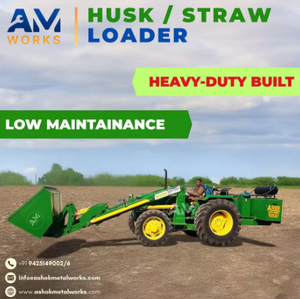 Chargeur télescopique robuste et durable AMW pour tracteur Sonalika, hauteur totale 24 pieds, poids 2000 kg, garantie 1 an, capacité 400 kg - Product Image 2