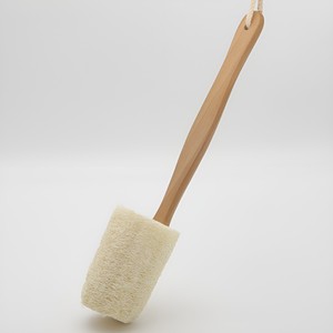 Esponja de lufa biodegradable con mango, venta al por mayor, cepillo corporal natural, cepillos de baño de ducha ecológicos - Product Image 2