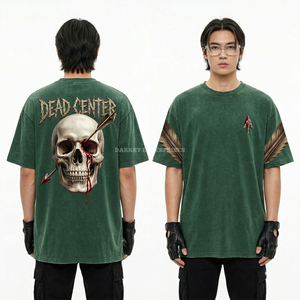 Camiseta con Capucha Amarillo Mostaza Personalizada de 200GSM con Estampado de Calavera Celta Ancient Soul, Fabricante de Ropa Urbana, Venta al por Mayor, Marca Privada - Product Image 3