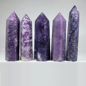 Chakralume – Pointe de cristal de Lepidolite violette naturelle, baguette de guérison pour le Reiki, la méditation, la décoration religieuse et professionnelle, vente en gros - Product Image 3
