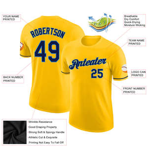 Camiseta de béisbol amarilla personalizada, nombre del equipo, número del jugador, cuello redondo, ropa deportiva de manga corta, camisas al por mayor para hombre - Product Image 2