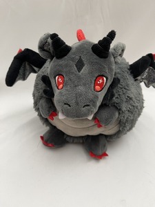 Peluche dragon gris avec yeux rouges et ailes noires, animal en peluche doux pour enfants, 31cm-50cm, rembourrage en coton PP, cadeau unisexe - Product Image 2