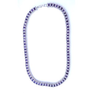 New Beautiful Design 925 <b>Sterling</b> <b>Silver</b> Color Gemstone <b>Necklace</b> Custom Set <b>Women</b> Gift <b>Silver</b> Party <b>Necklace</b> - Product Image 3