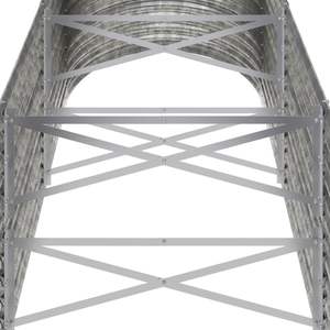 Macetas y jardineras duraderas de acero con recubrimiento en polvo plateado para jardín, tamaño mediano - Product Image 5