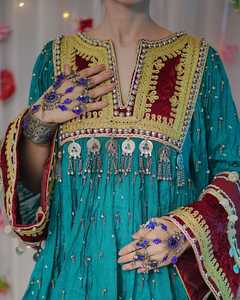 Nuevos Vestidos Afganos Kuchi Vintage Bordados a Mano para Mujer, Vestidos de Novia de Estilo Moderno en Varios Colores - Product Image 4