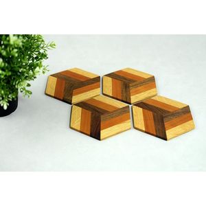 แผ่นรองแก้วเรซิ่นไม้สไตล์มินิมอลสำหรับตกแต่งอย่างเรียบง่าย ผลิตภัณฑ์แผ่นรองแก้วสำหรับโปรโมชั่น - Product Image 4