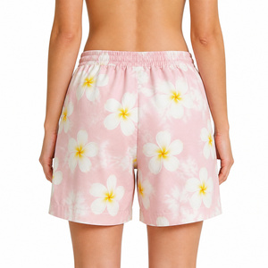 Shorts imprimés pour femmes à prix de gros RTS, taille mi-haute avec cordon de serrage, coupe décontractée ample, tricotés et respirants, pour la natation AI-BS-102 - Product Image 6
