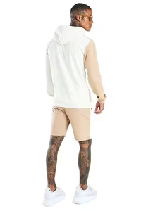 Conjunto de Sudadera con Capucha y Pantalones Cortos de Color Sólido, Transpirable, con Logotipo Personalizado, Ropa Casual para Hombre, Nueva Colección Otoño - Product Image 6