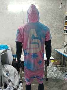 Conjunto de Jersey con Capucha Sublimado Diamante Athlete, Ropa Deportiva de Poliéster de Manga Corta de Secado Rápido para Verano, Unisex, Talla Adulto Regular - Product Image 3