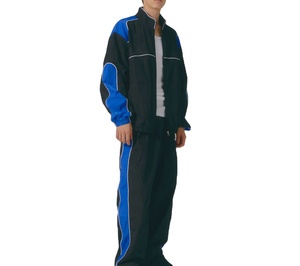 Conjunto de 2 Piezas de Ropa Deportiva con Logotipo Personalizado, Chaqueta Cortavientos Holgada y Pantalones Deportivos de Nylon con Cuello Alto para Hombre - Product Image 6