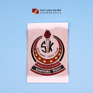 ป้ายผ้าทาฟต้าโพลีเอสเตอร์เนื้อเงา ดีไซน์พิกเซล ผิวสัมผัสระยิบระยับ สำหรับป้ายคอเสื้อ ปักลายตามสั่ง แบบม้วนสำหรับเสื้อผ้า - Product Image 2