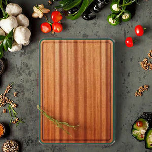 Juego de tablas de cortar de madera para cocina, hechas a mano en India, de madera de acacia con fibra longitudinal para carne y verduras. - Product Image 4