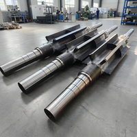 Arbre de transmission forgé sur mesure de grande taille, composant d'éolienne en acier allié haute résistance usiné CNC