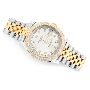Reloj de Pulsera de Acero Inoxidable con Bisel de 41 mm y Esfera de Cristal, con Incrustaciones de Diamantes Moissanite VVS, Estilo Hip Hop, Unisex, con Correa de 20 mm - Product Image 3