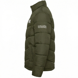 <b>Lightweight</b> Hooded Canvas Puffer <b>Jacket</b> <b>Men's</b> Winter Quilted Warm Waterproof Casual Outdoor Front Logo Custom OEM Factory - Product Image 3