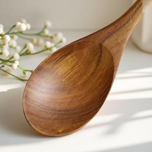 Ensemble cuillère et fourchette à salade en bois écologique au design moderne, finition miroir haute brillance, couverts personnalisés pour la table - Product Image 6