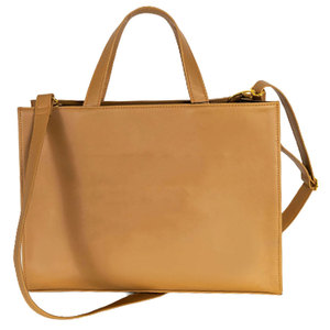 Bolso Tote Minimalista de Piel Sintética Color Bronceado con Correa Desmontable y Cierre de Cremallera, Bolso de Hombro Femenino con Estampado de Leopardo - Product Image 1