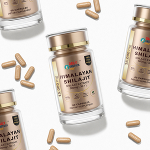 Capsules de complexe minéral Shilajit de l'Himalaya en gros, 500 mg, concentré 30X |   Complément alimentaire en marque privée OEM, 60 unités - Product Image 1