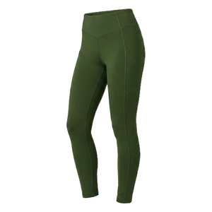 Olive Green Color <b>Leggings</b> <b>with</b> <b>Pocket</b> High Waist Full Length Knitted Spandex Polyester Breathable Quick Dry Women's Activewear - Product Image 4