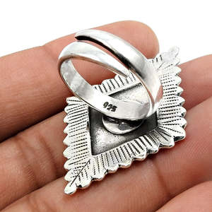 Glorious Vintage Style Handmade <b>Silver</b> <b>Ring</b> Crafted From 925 Sterling <b>Silver</b> <b>Adjustable</b> Design Bohemian Jewelry At Lowest Price - Product Image 3