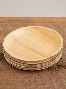 Assiettes jetables rondes de 5 pouces, durables et élégantes, pour collations, vaisselle écologique compostable, assiettes pour collations et desserts, 2026 - Product Image 1