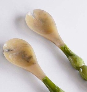 New Design Handmade Resin Angel Style Salad Server Set with Long Handle Spoon and <b>Fork</b> Waterproof - Product Image 3