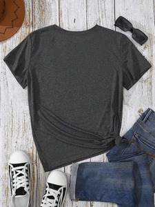 Camisetas de Mujer de Marca, Calidad Premium, Hechas en Fábrica, Diseño Transpirable e Informal para Verano, Precio Económico, Venta al Por Mayor - Product Image 5