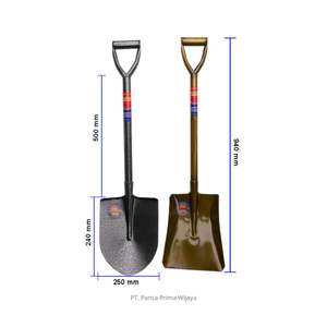 พลั่วเหล็กคุณภาพสูงมาตรฐานงานหนัก (MSB 94) สำหรับงานเหมืองและสวนเกษตร |   ใบมีดเหล็กคาร์บอนแข็ง 12 มุม 500 มม. - Product Image 4