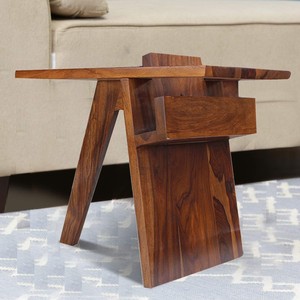 Contemporary Sheesham Wood Magazine Rack - Wholesale B2B Pricing - Product Image 1