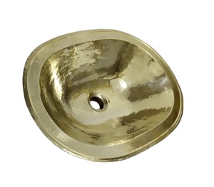 Lavabo de Latón Hecho a Mano de Alta Gama, Lavabo de Lujo para Baño, Lavabo de Metal Premium para Hogar, Hotel, Restaurante - Product Image 1