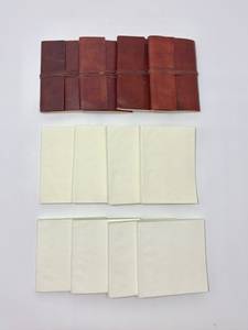 Cuadernos de bocetos de cuero de tapa dura hechos a mano con papel de algodón vintage de borde deshilachado, calidad artesanal premium para artistas y escritores - Product Image 3