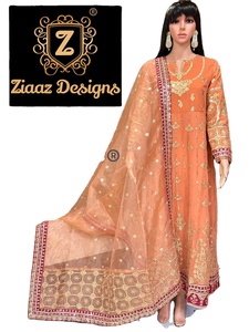 Robe ankara verte pour femmes, tenue de fête de mariage, style indien pakistanais, guerre salpower, Kameez, - Product Image 2