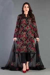 Shalwar Kameez de Chifón Estampado de Alta Calidad para Mujer, 3 Piezas, Varios Colores y Tallas para Fiestas, Precio Bajo - Product Image 3