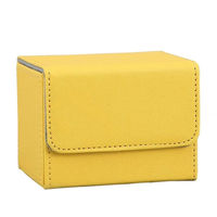 Boîte de rangement compacte et portable en cuir PU pour jetons de poker, petite, à porte unique, pour jetons de poker en argile, personnalisable