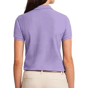 Camiseta Polo Básica de Color Sólido para Mujer, Camiseta Polo Informal para el Trabajo, Camiseta Polo de Algodón Premium para Mujer - Product Image 5