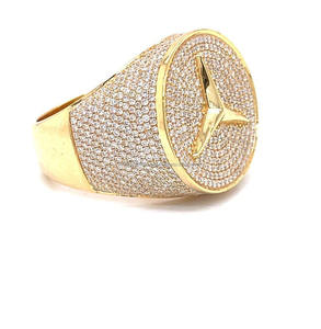 Luxury Unisex <b>Moissanite</b> <b>Ring</b> 925 Sterling Silver Classic Hip Hop Rapper Pave Setting Bling Blingory Worldwide Shipping for Gift - Product Image 4