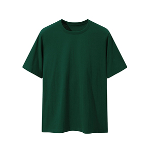 T-shirt à manches courtes en coton pur, col rond, couleur unie, design de logo personnalisé OEM, marque tendance. - Product Image 2
