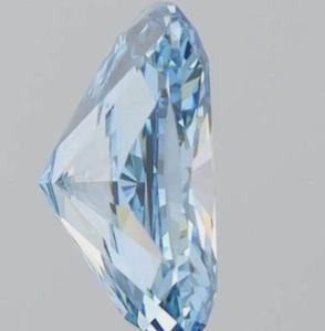 Diamant de laboratoire bleu vif fantaisie, taille coussin, 2,50 carats, VS1, pierre libre pour la fabrication de bagues et bijoux, cadeau - Product Image 3